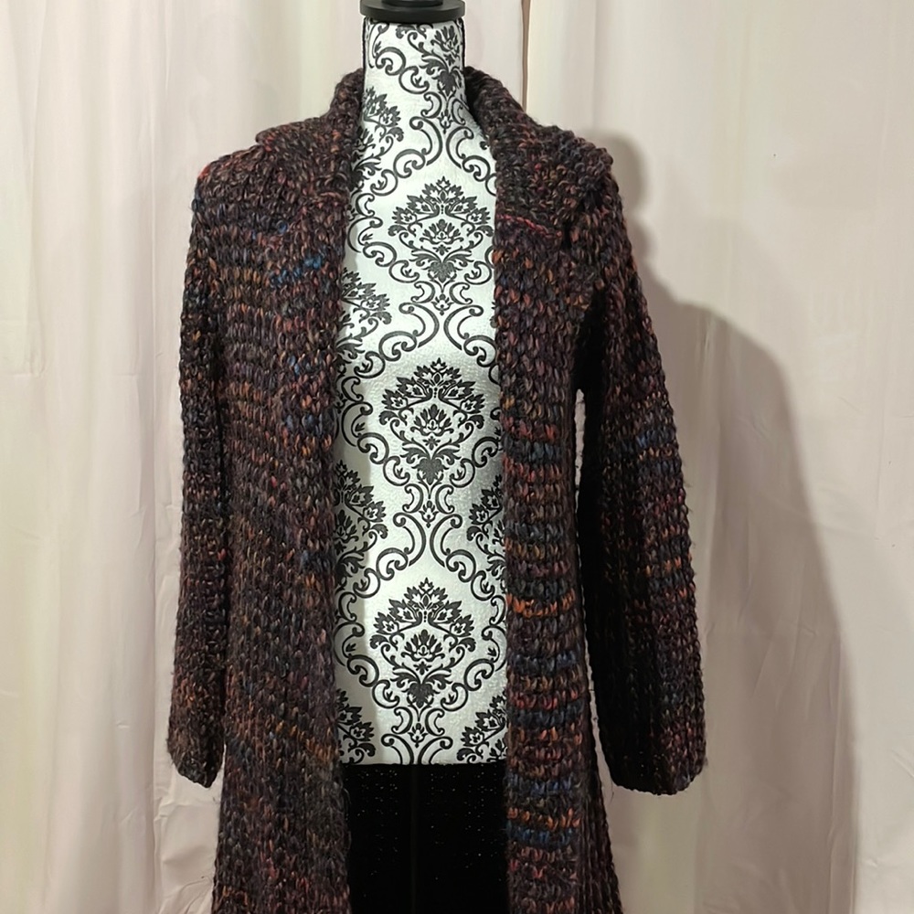 Benetton SMALL long purple cardigan